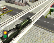 Railway train passing 3d utazás HTML5 játék